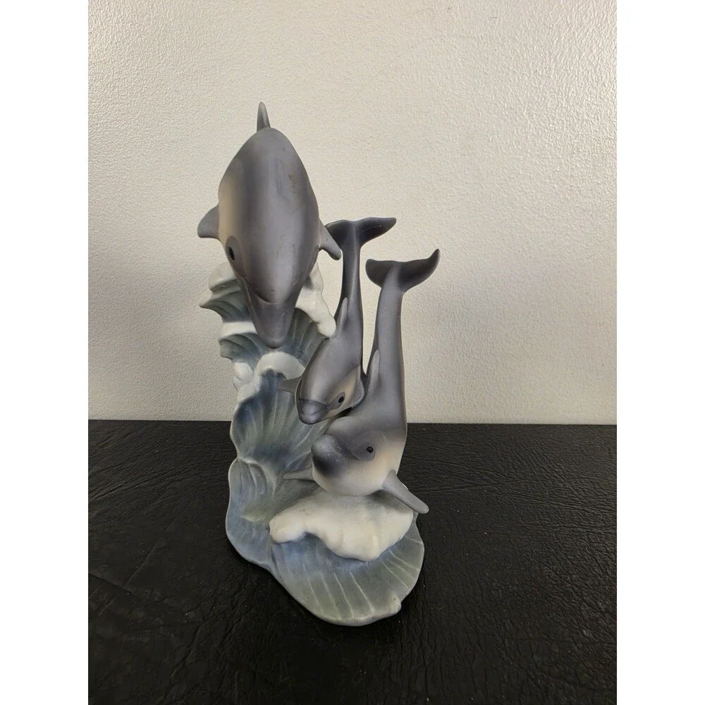 Homco Endangered Species collection. Dolphins. Masterpiece Porcelain. 1994